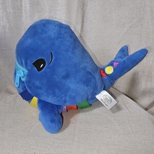 Buckle Toys Blu Whale Plush Fine Motor Colors & Problem Solving Development Toy